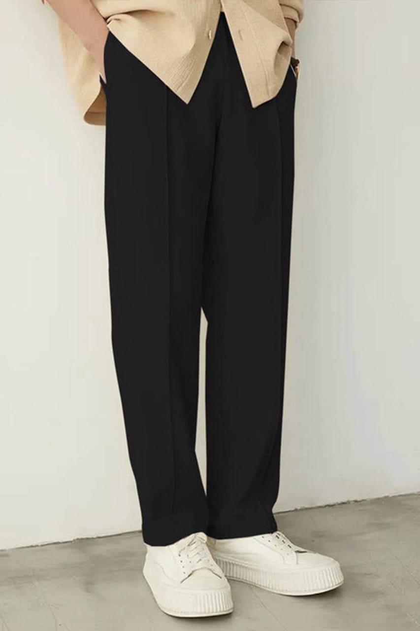 NEW SYLYE Relaxed-Fit Trousers-Plain Stripe-Line Jogger