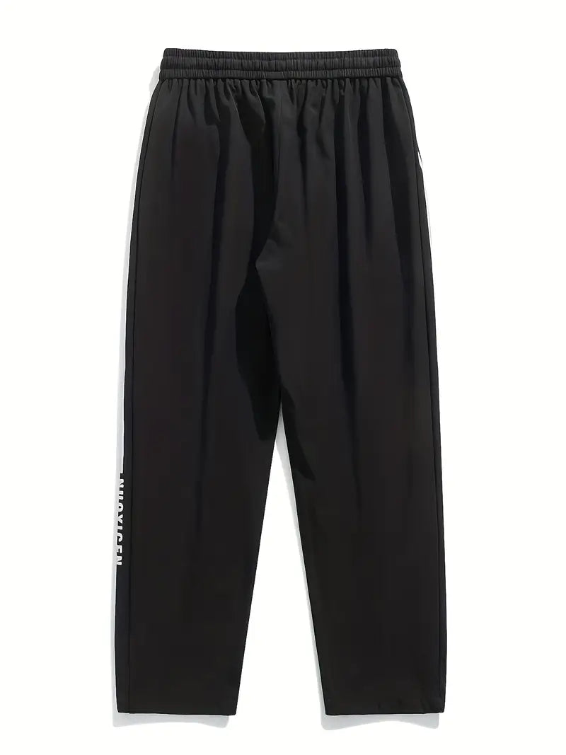 2025 Trending Men's Loose Striped Barrel  Casual Drawstring Trousers For Outdoor Activities Gift