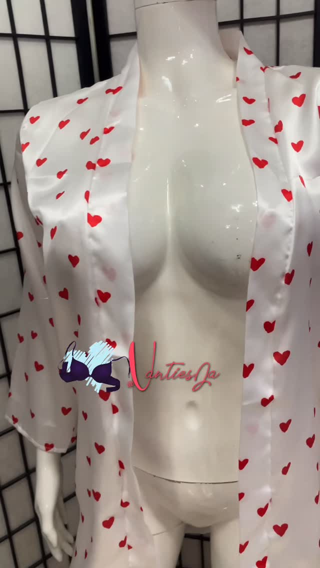 Love print Sleepwear Women's Sexy V-Neck Silk Love Print 5 PCS