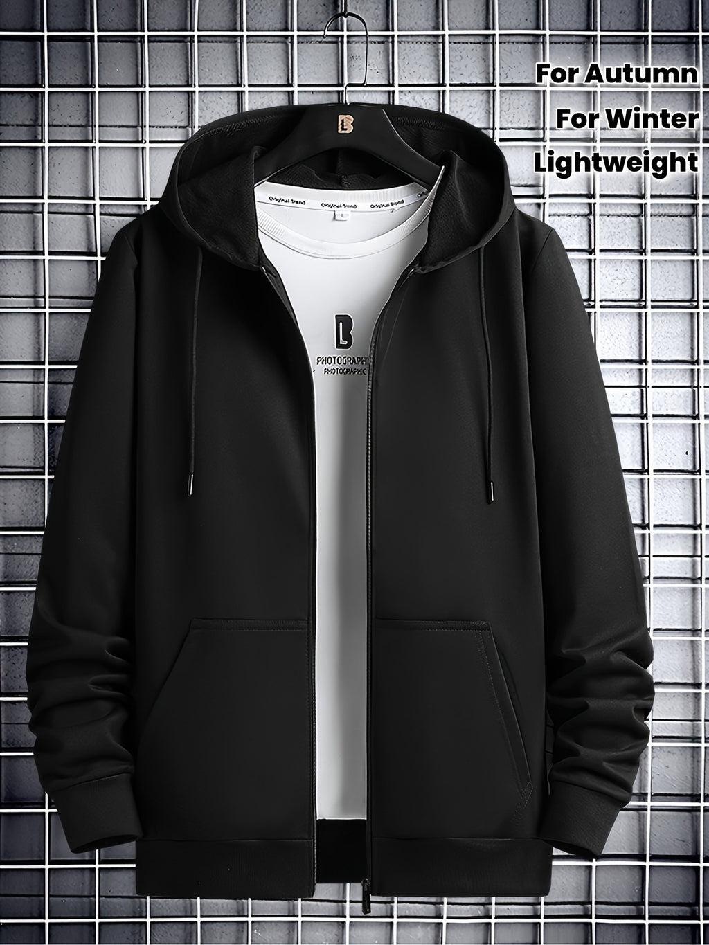 Winter Men's Zipper Hooded Jacket And Trouser Two Piece Sets Fashion Sportswear Tracksuits