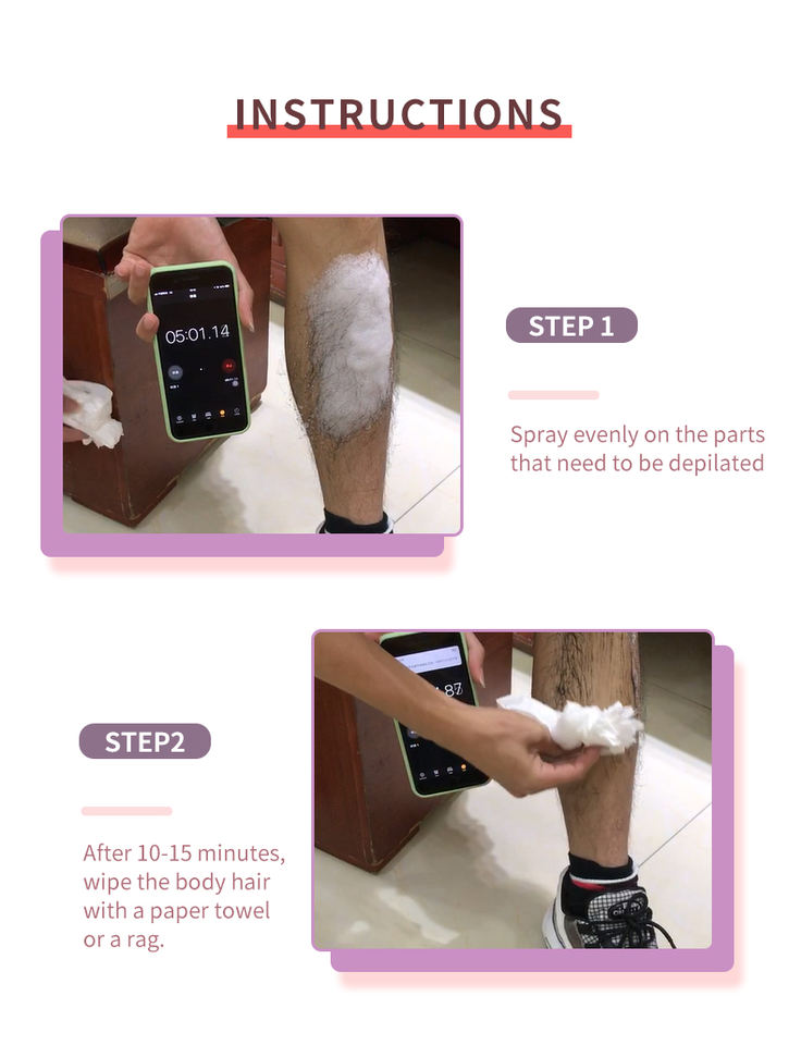 Hair Removal Cream for Men Women Painless Permanent Hair Removal Spray